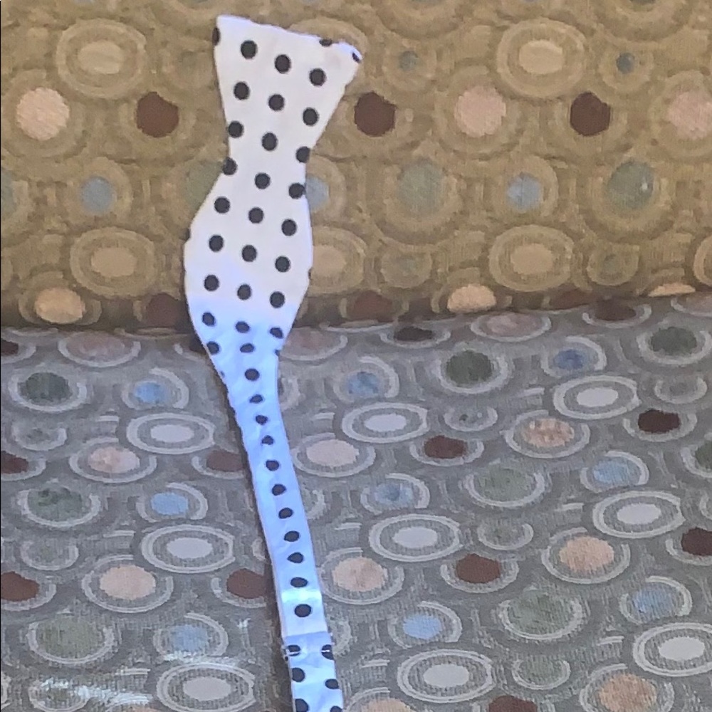White and Black Polka Dot BowTie